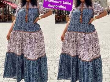 Robe tendance avec foulard assorti