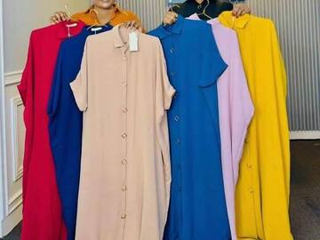 Chic robe longue manches courtes
