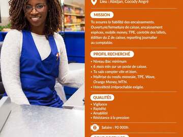 Offre d'emploi CAISSIÈRE H/F - Poste disponible