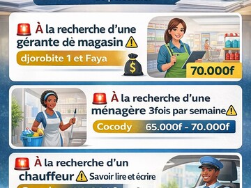 Offre d'emploi Gérante de magasin - Poste disponible