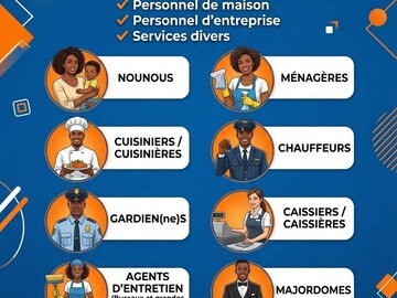 Nounous, Ménagères, Chauffeurs ... - Poste disponible